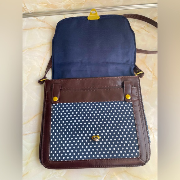 Urban Outfitters Navy Polkadot Retro Purse - Picture 2 of 11